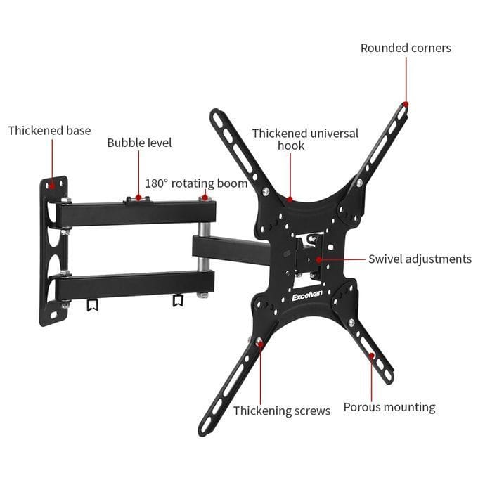 Skip to the end of the images gallery Skip to the beginning of the images gallery ROTATING 14"-55" 3D TV TILT WALL MOUNT BRACKET - Image 2
