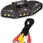 3 Way Audio Video AV RCA Switch Switcher Splitter