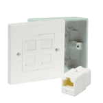Complete Cat 5e Double Faceplates