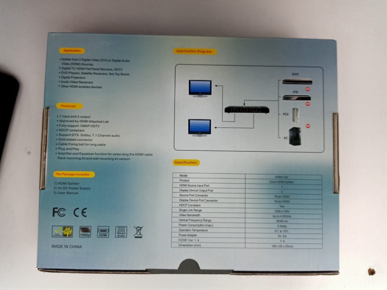 1 to 2 HDMI Splitter 1×2 Ports 2 Port 1080P - Image 2